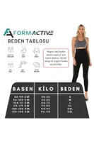 İki Beden İnceltici Sıkılaştırıcı Ultra Yüksek Bel Korse Tayt FormActive 1450 Siyah görsel 5
