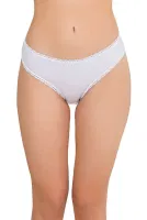 Likralı Dantelli Kadın Bikini Külot 12li Paket İlke 428 Beyaz görsel 4