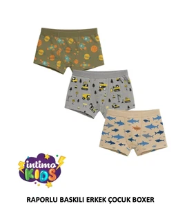 Erkek Çocuk Boxer 12'li İntimo 2521 - Alternatif Görünüm