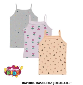İp Askılı Raporlu Baskılı Kız Çocuk Atlet 6'lı İntimo 2533 - Alternatif Görünüm