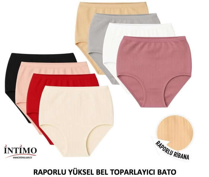 Raporlu Yüksek Bel Toparlayıcı Bayan Külot 12li Paket İntimo 2709