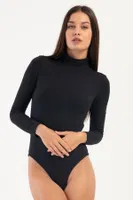 Balıkçı Yaka Uzun Kollu Kadın Thermal Body Vienetta 405155  Siyah görsel 4