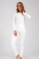Yuvarlak Yaka Uzun Kollu Kadın Thermal Vienetta  Vienetta 409003 Ekru