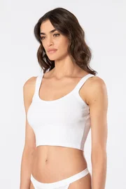 Türen Kalın Askılı Ribana Crop Kadın Atlet Türen 3405