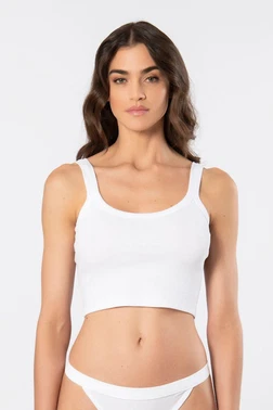 Türen Kalın Askılı Ribana Crop Kadın Atlet Türen 3405 - Alternatif Görünüm