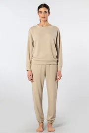 Türen Bej Bisiklet Yaka Kadın Jogger Eşofman Takımı Türen 3611