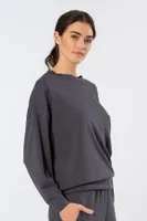 Bisiklet Yaka Kadın Sweatshirt Türen 3613 Antrasit