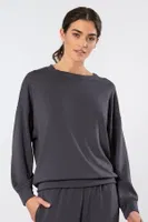 Bisiklet Yaka Kadın Sweatshirt Türen 3613 Antrasit detay görünüm
