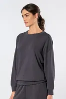 Bisiklet Yaka Kadın Sweatshirt Türen 3613 Antrasit farklı açı