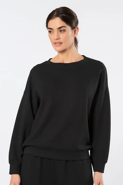 Türen Siyah Bisiklet Yaka Kadın Sweatshirt Türen 3613 - Alternatif Görünüm