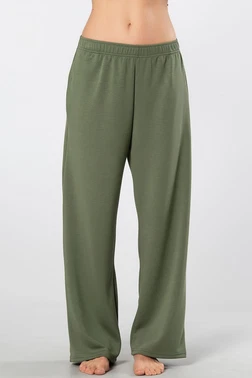 Türen Cepli Lastikli Boru Paça Kadın Eşofman Altı Türen 3615/Yeşil