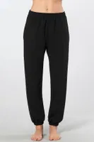 Siyah Beli Paçası Lastikli Kadın Jogger Pantolon Türen 3614 Siyah
