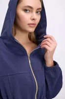 Kadın Kapüşonlu Fermuarlı Sweatshirt ve Pantolon Takımı Anıl 11605 Parlement görsel 4
