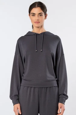 Türen Antrasit Kadın Kapüşonlu Sweatshirt Türen 3612