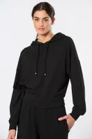 Kapüşonlu Siyah Kadın Sweatshirt Türen 3612 Siyah