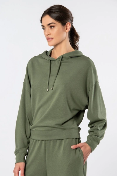 Uzun Kollu Kapüşonlu Sweatshirt Kadın Türen 3612