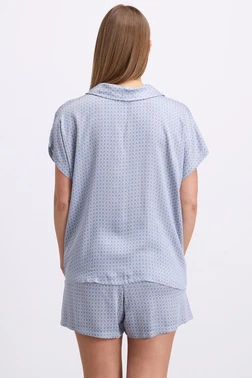 Anıl Kadın Kısa Kol Gömlek ve Şort Takım Anıl 11609 - Alternatif Görünüm