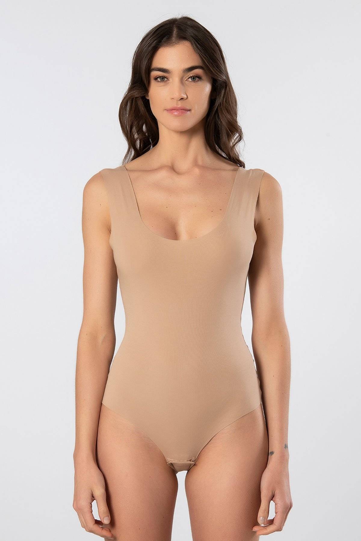 Pamuklu Lazer Kesim Çıtçıtlı Kadın Body Türen 905