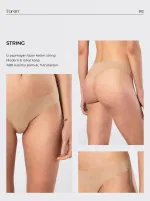 Vizon Lazer Kesim Pamuklu String Kadın Külot Türen 912 Vizon görsel 4