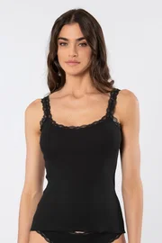 Türen Likralı Dantelli İp Askılı Kaşkorse Kadın Atlet Türen 926 Somon