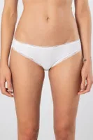 Kadın Likralı Ribana Dantelli Bikini Külot 2li Paket Türen 928 Beyaz detay görünüm