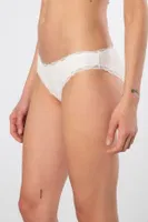 Likralı Ribana Dantelli Kadın Bikini Külot 2li Türen 928 Ekru farklı açı