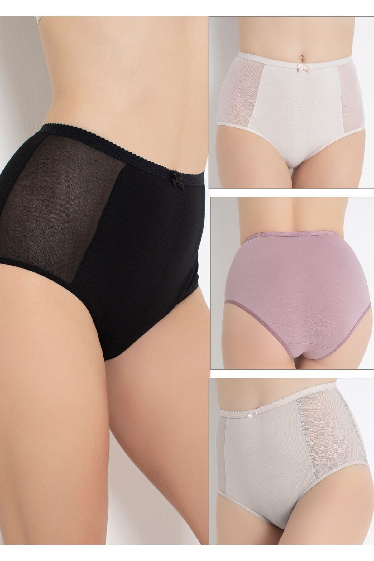 Kadın Tüllü Bato Külot 4lü Paket Confeo C804-514