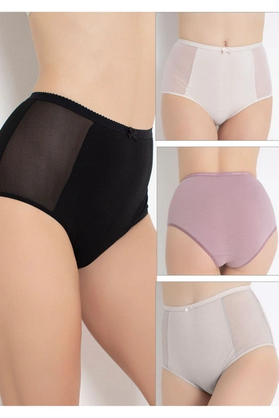 Kadın Tüllü Bato Külot 4lü Paket Confeo C804-514