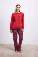Kadın Uzun Kol Sweatshirt Pijama Takımı Anıl 11579 farklı açı