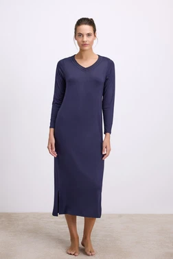 Anıl Kadın Uzun Kollu V Yaka Gecelik Anıl 11617 - Alternatif Görünüm