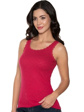 Gümüş Kalpli Jakarlı Geniş Askılı Kadın Atlet Gümüş 3081 - 6 Adet