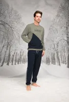 Kanguru Cepli Uzun Kollu Önü Yazılı Erkek Pijama Takım Doreanse 26K4607