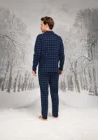 Kare Desenli Gömlek Yaka Uzun Kollu Erkek Pijama Takım Doreanse 26K4602 detay görünüm