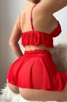 Kırmızı Şort Takım missisX 50126 Kırmızı detay görünüm