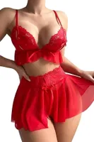 Kırmızı Şort Takım missisX 50126 Kırmızı farklı açı