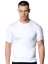 Gümüş Kısa Kollu Pamuklu Erkek Atlet Fanila Gümüş 4050