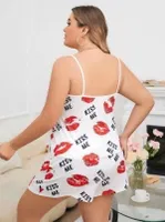 Kiss me Askılı Büyük Beden Kadın Şort Pijama Takım Lily Bianca 13068 Beyaz farklı açı