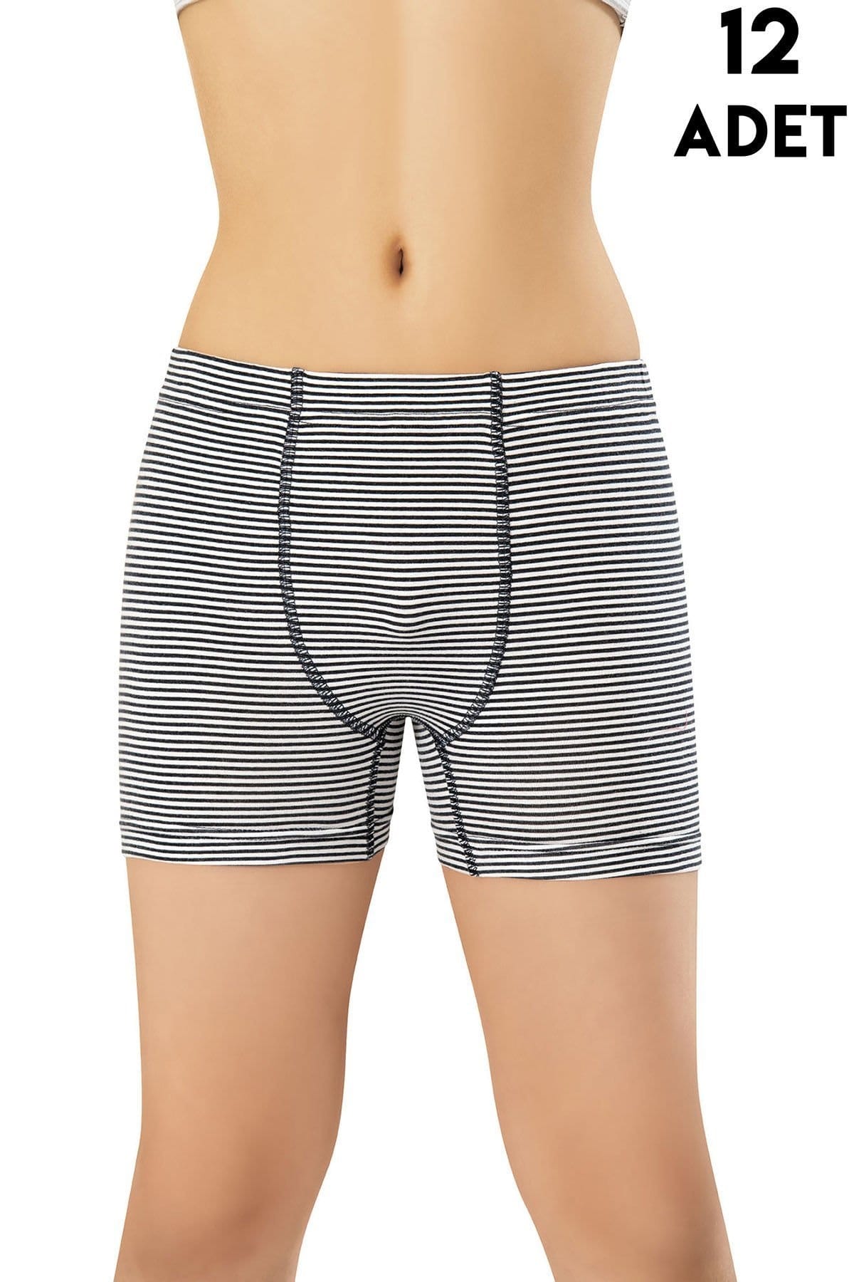 Baskılı Erkek Çocuk Boxer 12'li Kota 1027