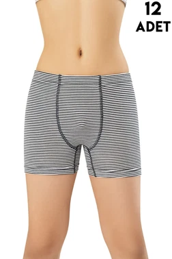 Kota Baskılı Erkek Çocuk Boxer 12'li Kota 1027
