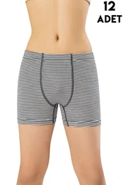 Kota Baskılı Erkek Çocuk Boxer 12'li Kota 1027