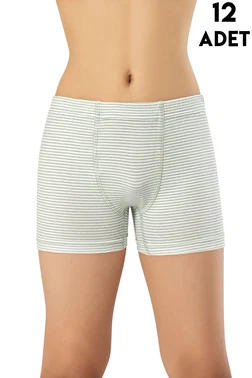 Kota Baskılı Erkek Çocuk Boxer 12'li Kota 1027 - Alternatif Görünüm