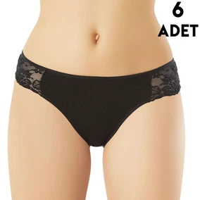 Kota Kaşkorse Dantelli Kadın Külot 6'lı Kota 5025 - Alternatif Görünüm