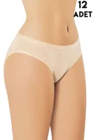Bambu Kadın Bikini Külot 12'li Kota 5100 Ten