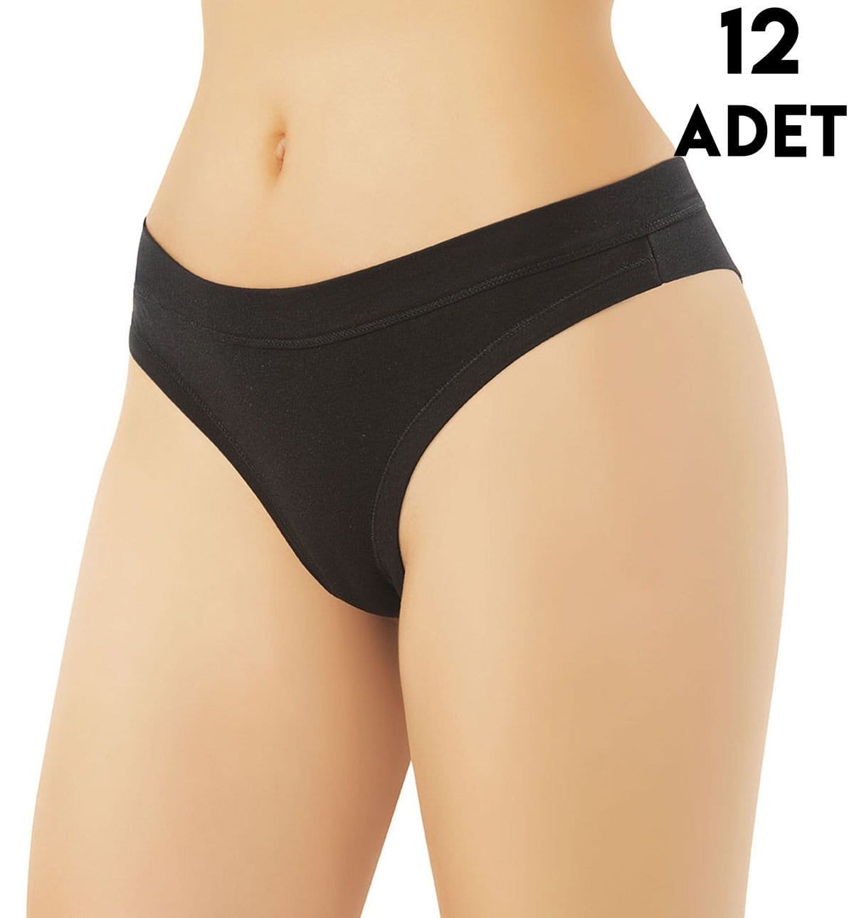 Modal Biye Detaylı String Kadın Bikini Külot 12'li Kota 5104