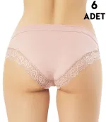 Dantelli Biyeli Modal Kadın Bikini Külot 6'lı Kota 5106 görsel 4