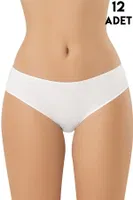 12'li Modal Kadın Bikini Külot Kota 5115 Beyaz