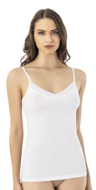 Kota Yakası Tüllü İnce Askılı Bayan Modal Atlet Kota 6609 - Alternatif Görünüm