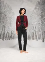Kuşaklı Lastikli T-shirt Pantolon Hırka Takım Doreanse 26K4096