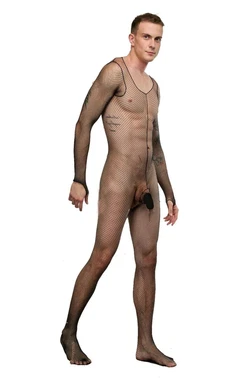 La Blinque Uzun Kollu Fantazi Erkek File Vücut Çorabı La Blinque 15846