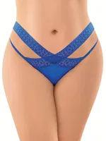 Lacivert Dantel Şeritli Fantezi Kadın Külot NightLight 9154-2 Lacivert